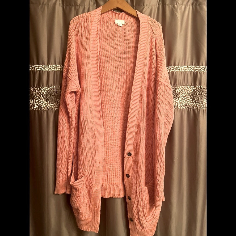 Pink Caslon Oversized Cardigan
